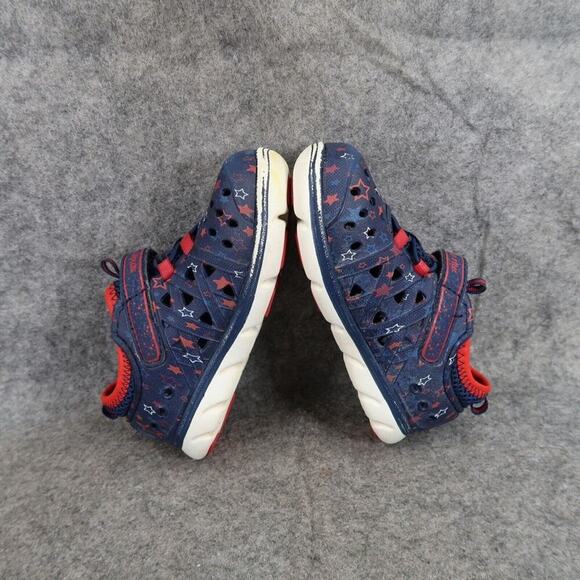 Stride Rite Shoes Baby 7 Sneaker Sandal Phibian Rubber Blue Red Water Play Kids - Picture 11 of 15